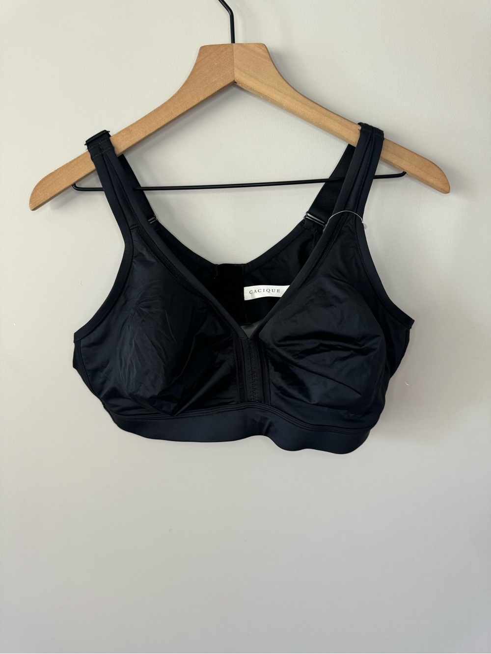 Cacique NWT Black Cooling Collection Unlined No Wire Bra 42D